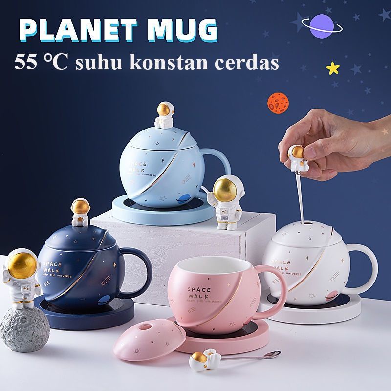 MJ88 Gelas Mug Minum Glory Planet Tatakan Pemanas Box Paperbag Super