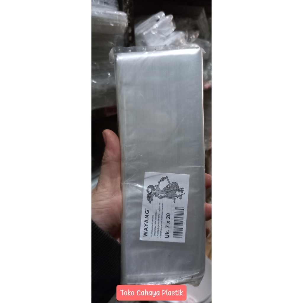 PLASTIK PP WAYANG 0,3 250GR UK 7x10 7x12 7x15 7x18 7x20 7x25 7x30