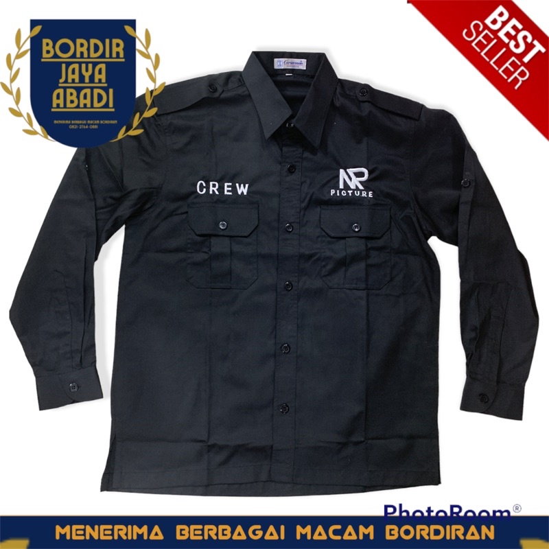 Kemeja Custom Logo Nama Bordir