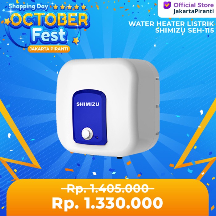 Water Heater Pemanas Air Listrik Water Heater Shimizu Seh-115 - 15 Liter