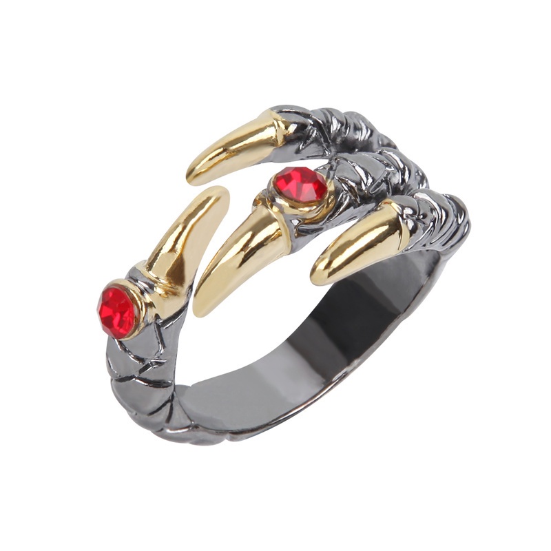 Cincin Desain Cakar Naga Gaya Vintage Untuk Pria Dan Wanita