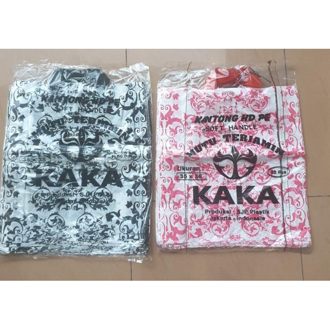 

Kantong Plastik Soft Handle Batik merek KAKA uk 35x38 isi 50