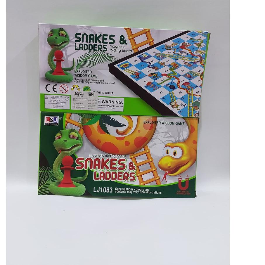 COD✔️F0045 FENGWEI TOYS MAINAN ULAR TANGGA MAGNET PREMIUM SNAKES AND LADDERS BOARD GAME|RA9