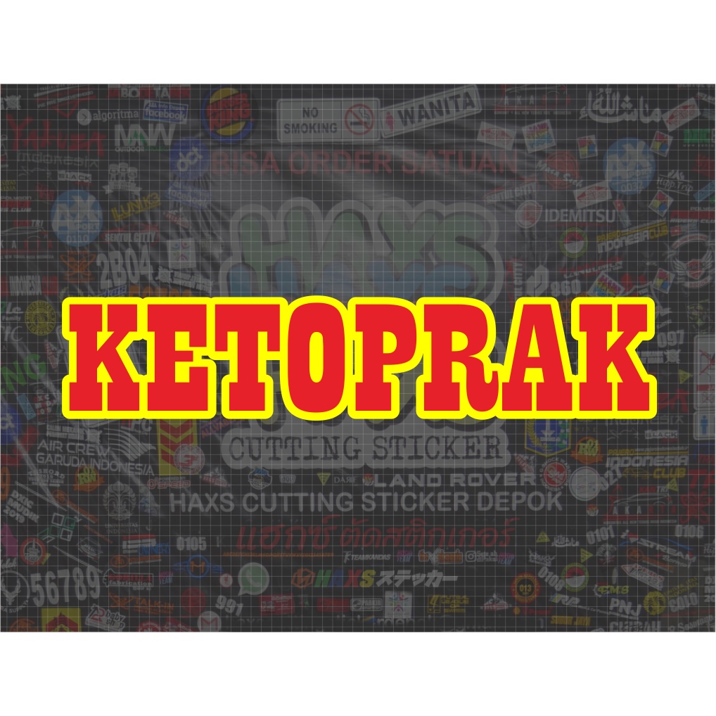 Cutting Sticker Ketoprak Panjang 58 Cm Untuk Kaca Gerobak