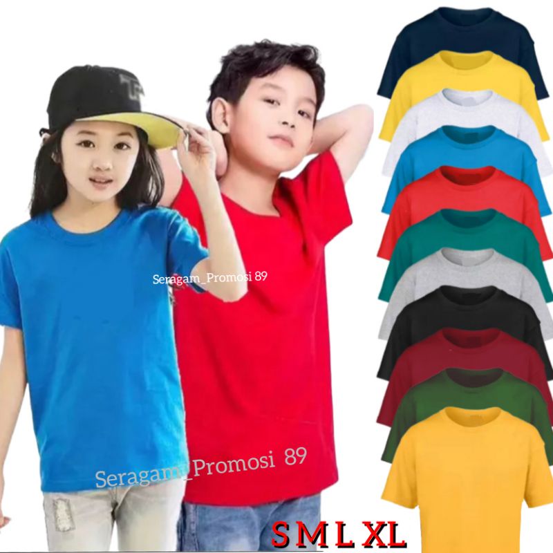 KAOS OBLONG POLOS ANAK UNISEX S M L XL , KAOS POLOS BAHAN KATUN ANAK  ,  KAOS TSHIRT ANAK-ANAK
