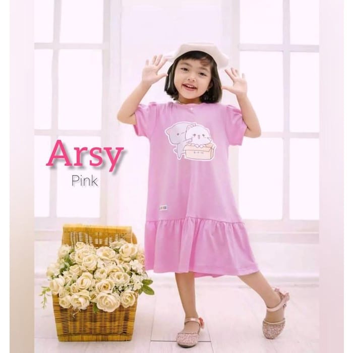 Arsy Kids Baju Anak Perempuan Usia 7-8 Tahun Fashion Anak Perempuan Bahan Combed 24s