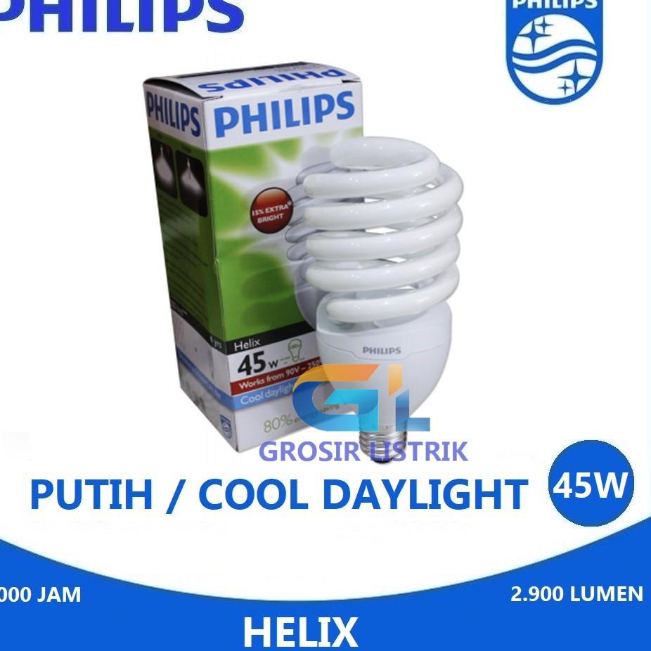 Lampu Philips Helix 45W Putih Cool Daylight 6Spiral Tornado 45 Watt W 45Watt Original Grosir ◦ KIR.1