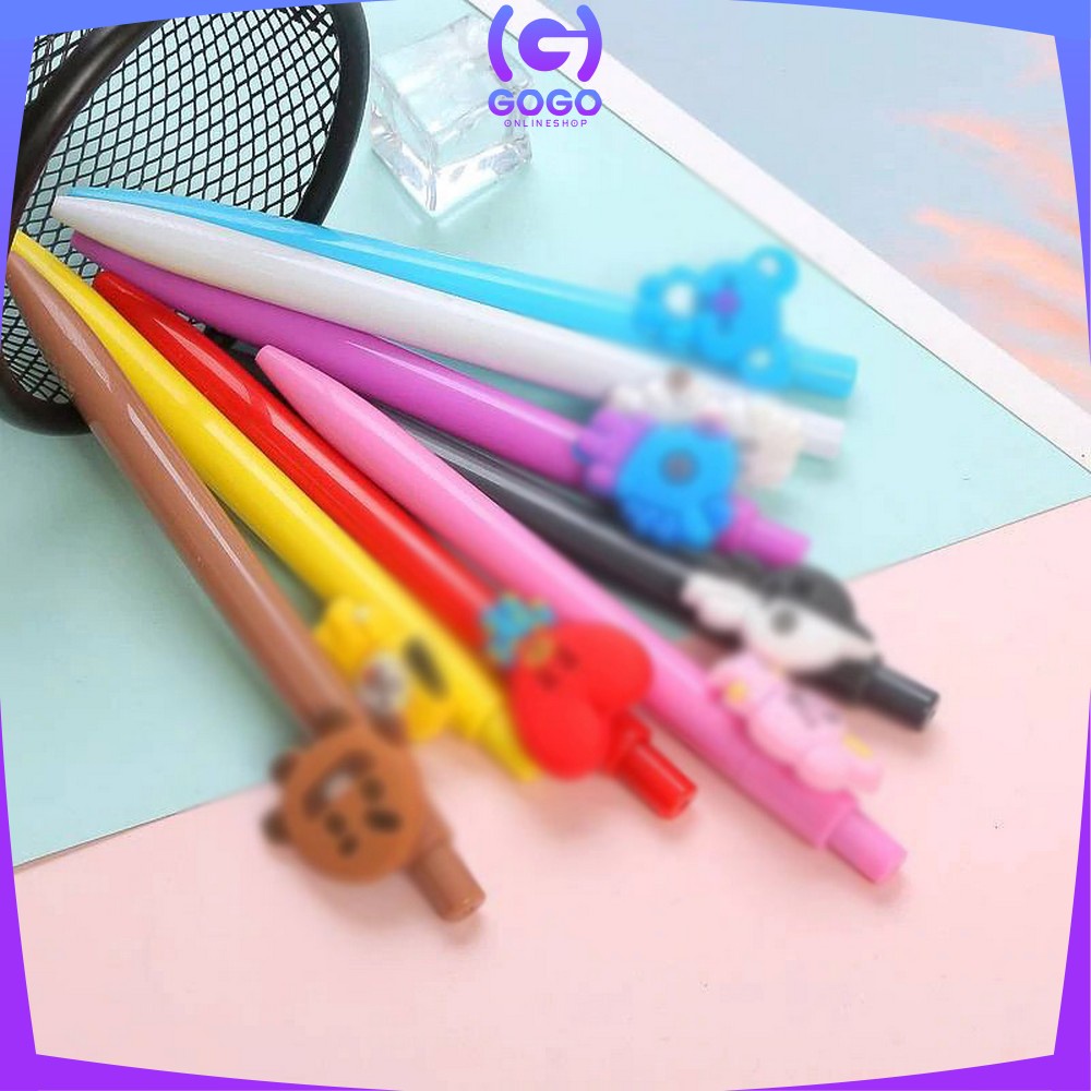 GOGO-A11 Pena Gel Pen Bangtanboy Pulpen Mekanik Karakter Alat Tulis Stationary