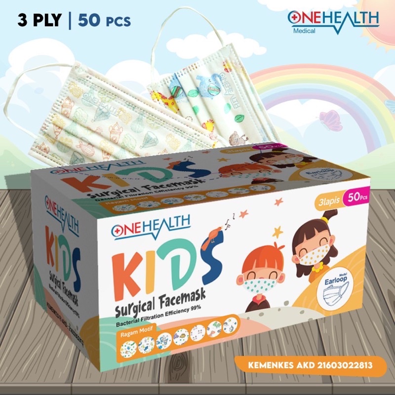 ONEHEALTH MASKER SURGICAL | DUCKBILL KIDS 3 PLY SURGICAL