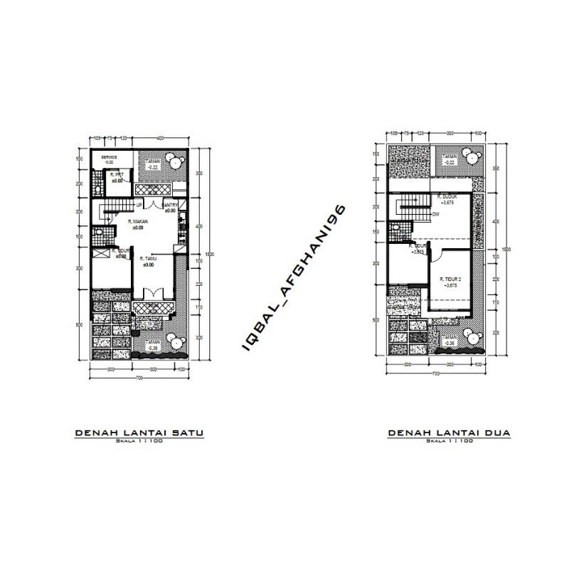 Jual [DENAH RUMAH 2D] Jasa desain /gambar denah rumah 1lantai atau
