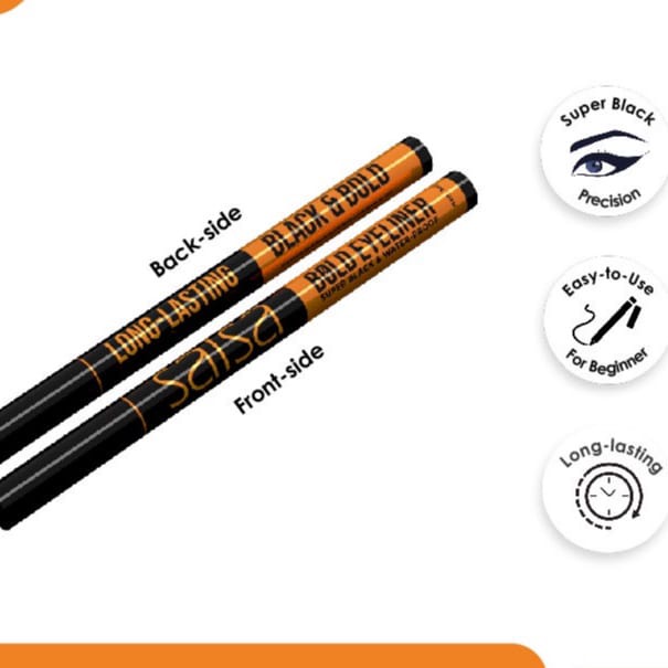 SALSA BOLD EYELINER PEN HITAM WATERPROFF PEN BOLD