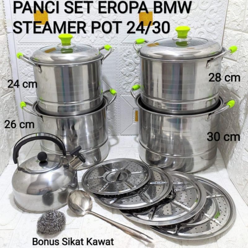 BMW STOCKPOT STEAMER SET 4 / panci set Eropa bmw