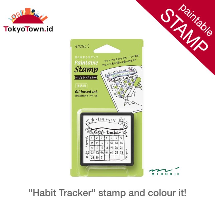 

Nikmati Midori Stamp â€œHabit Trackerâ€ For Notebook And Journal Stamp Hemat