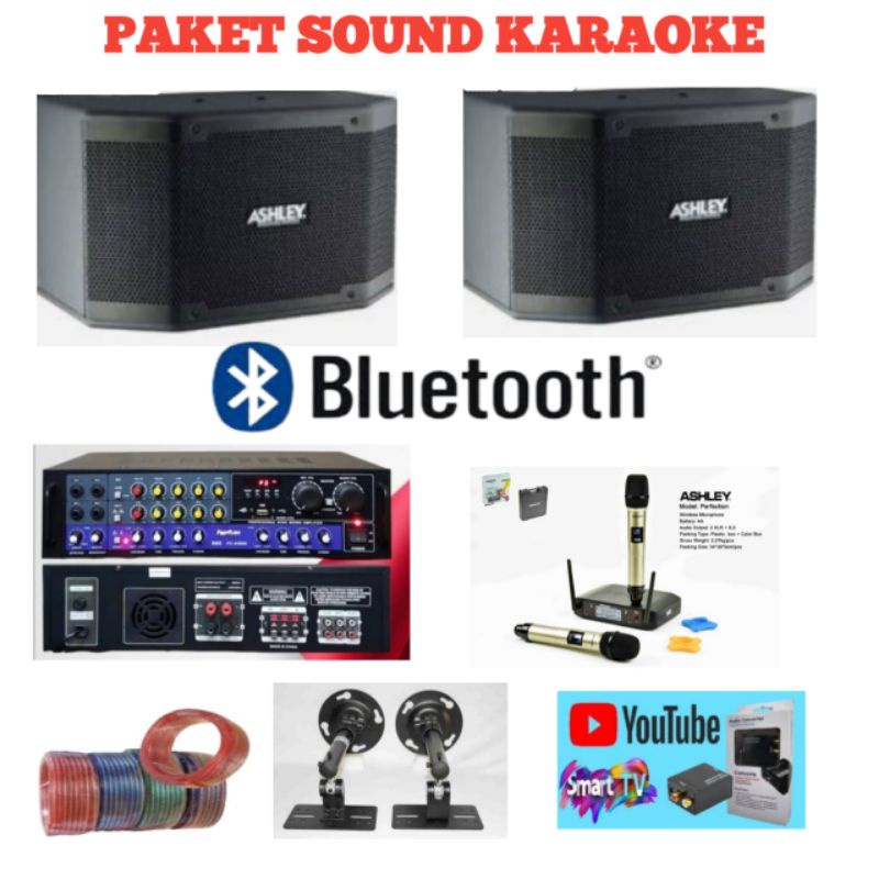 Paket sound system karaoke, paket kombinasi Ashley, Firstclass garansi resmi.