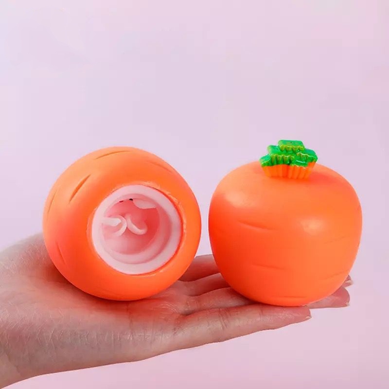 Mainan Squishy Anti Stress Kelinci Pop It Rabbit Carrot