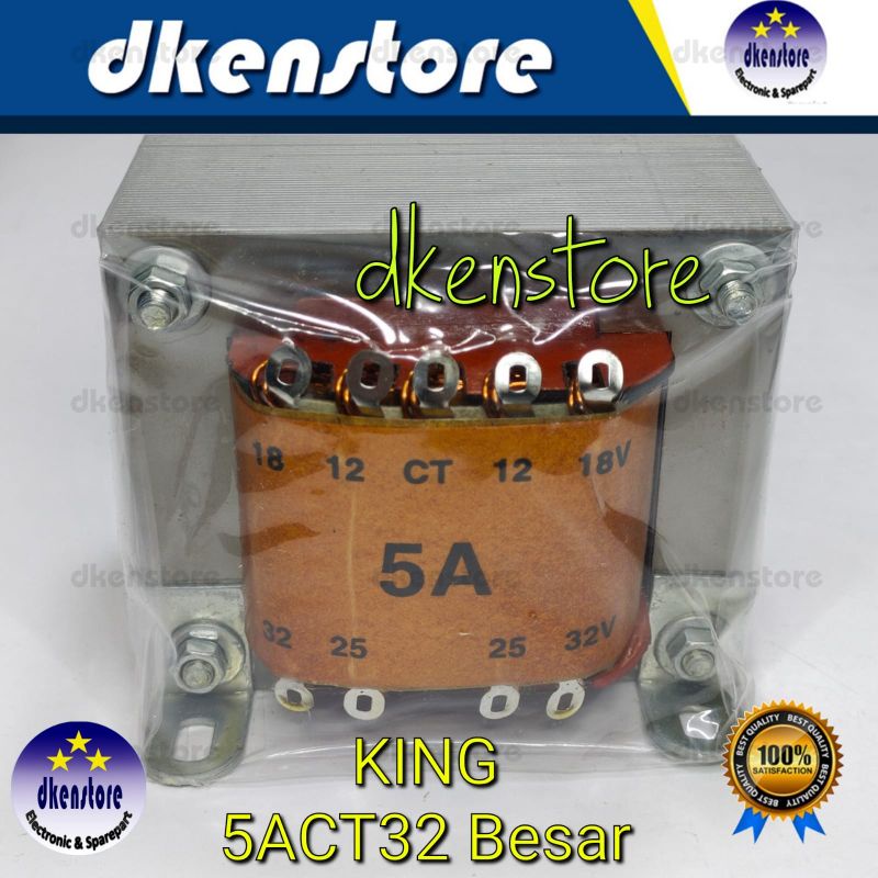 Trafo 5ACT32 Besar King 5A 5 Ampere CT32 volt Murni