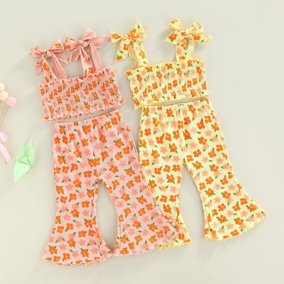 BEFAST - ZTL OOTD Setelan Anak QILIA / SETELAN ANAK MAGENTA / Setelan Kekinian Anak perempuan / Oneset Terlaris / Pakaian Santai Casual Anak / Oneset Motif Bunga / Trendy / Fashion Anak-Anak Perempuan Terbaru / Setelan Anak Lucu