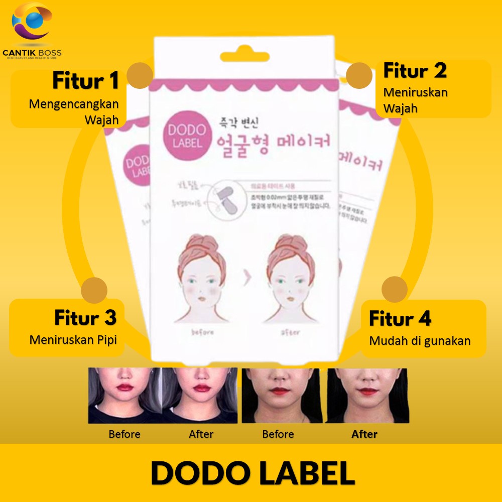 Sticker Stiker Wajah Make Up Penirus Wajah Dan Pipi Dagu Alat Pengencang Kulit Wajah Kendur Wanita D