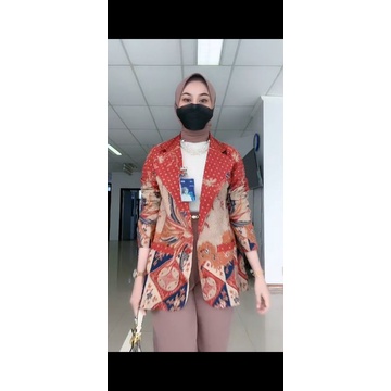 Lidia blazer series batik kerja kantor blazer bigsize batik kerja bigsize.