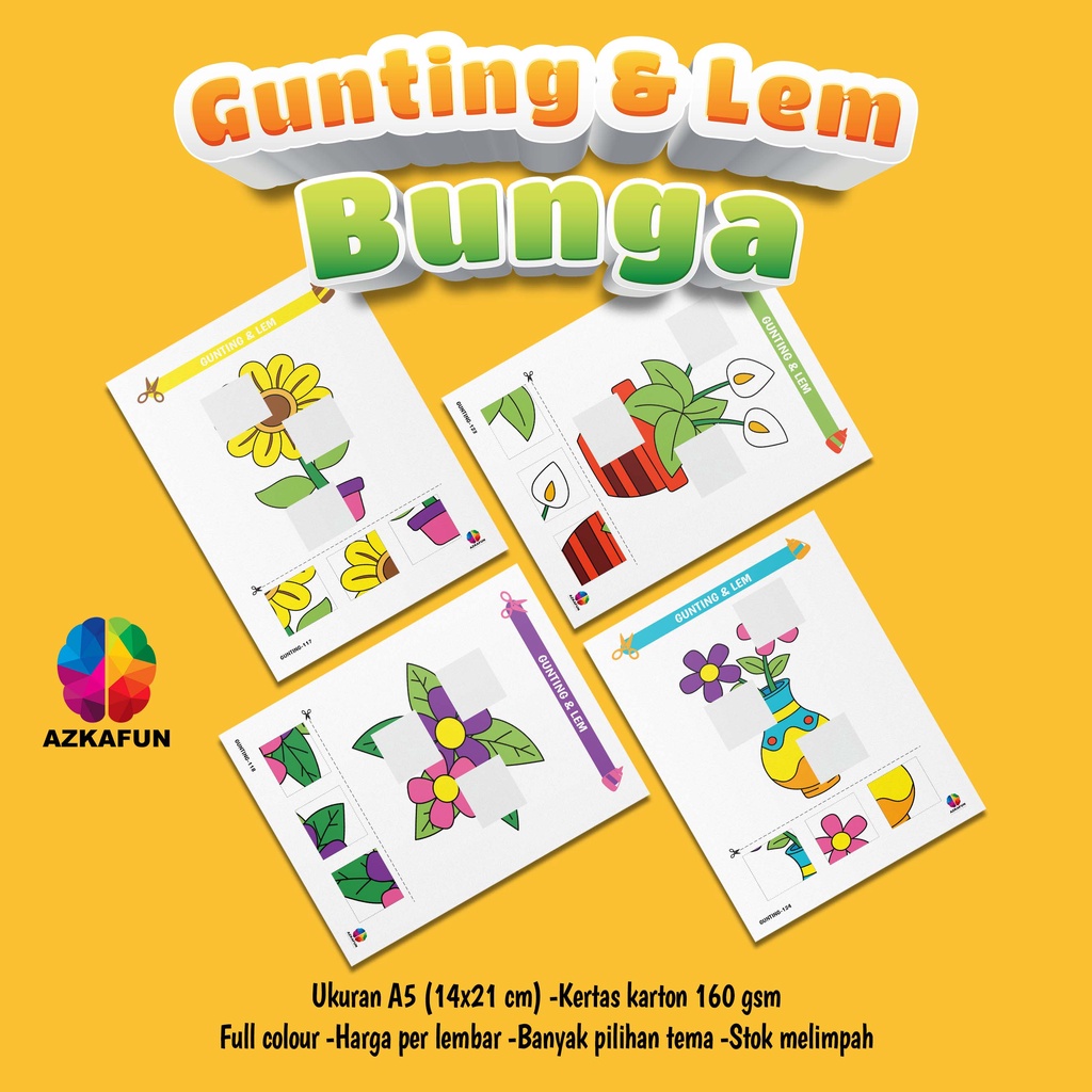 

Lembar aktivitas BUNGA - Aktifitas Gunting dan Lem