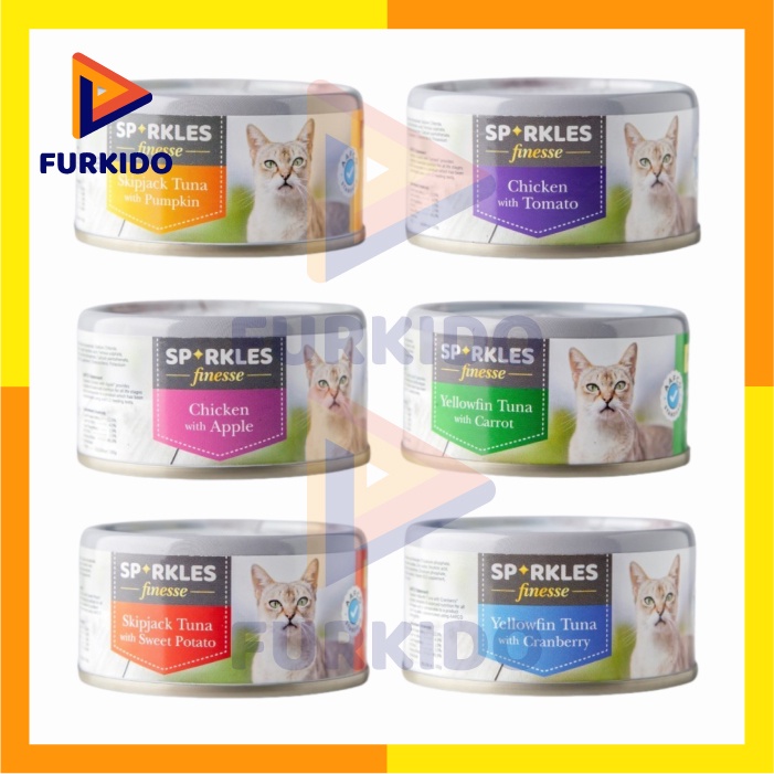 Sparkles Finesse Cat Food Can 70 Gr / Makanan Basah Kucing