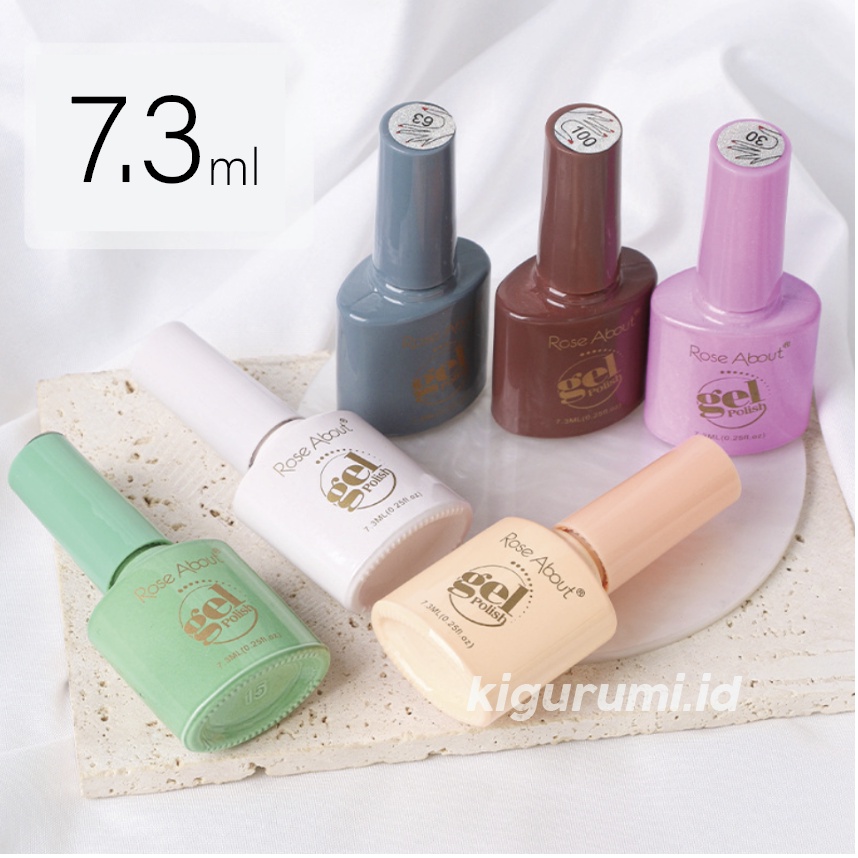 (146-226) ROSE ABOUT Cat Kuku Naked Ice Cream Premium Gel Halal Kutek UV Polish 7.3 ml KU045