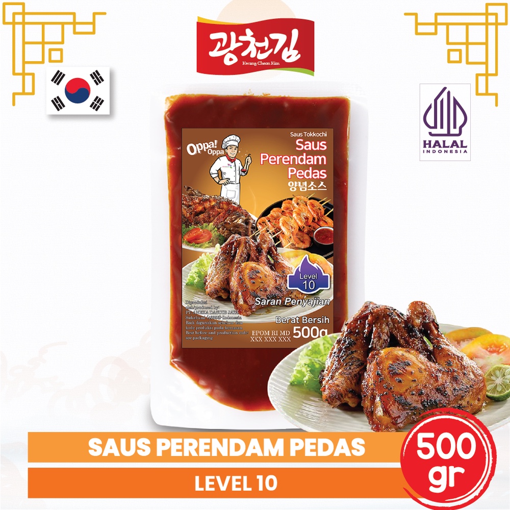 

KC. Saus Perendam Pedas Tokkochi Saus Buldak Pedas 500g Level 10 Oppa-Oppa