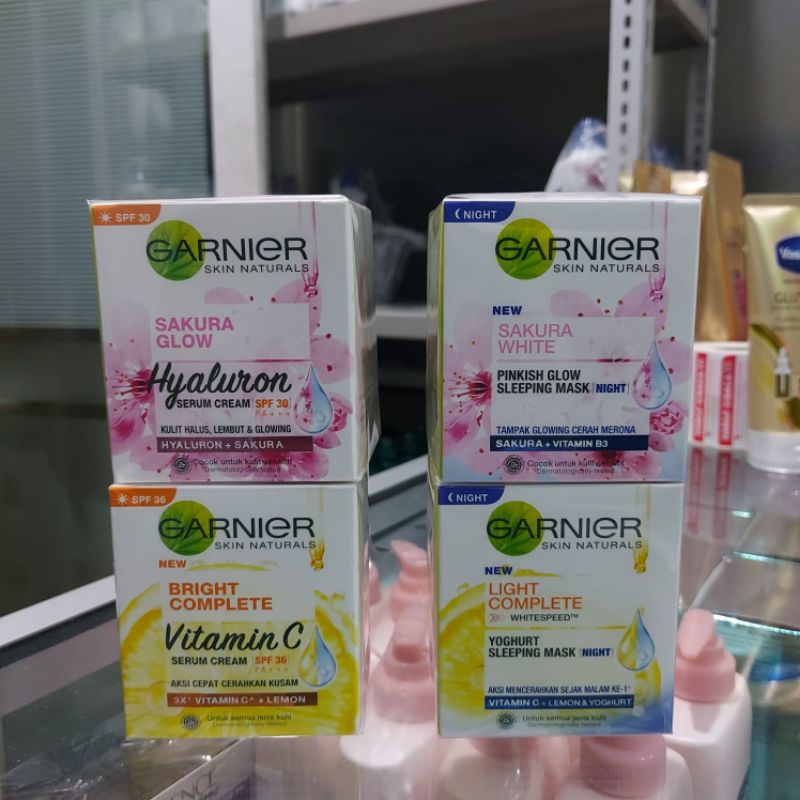 GARNIER KRIM MALAM|SIANG-SAKURA|LIGHT COMPLETE 50ML