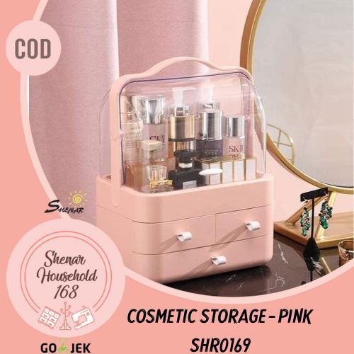 BISA COD , RAK KOSMETIK 3 LACI/RAK KOSMETIK FLIP COVER/TEMPAT MAKEUP STORAGE RAK ORGANIZER KOSMETIK 3 LACI/RAK KOSMETIK FLIP COVER/TEMPAT MAKEUP/RAK KOSMETIK 3 LAYER BOX/ WADAH VIRAL UNIK - SHENAR