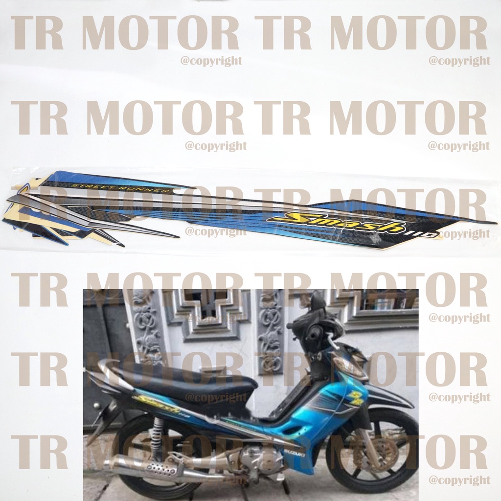 Stiker Motor Smash 110 New 2007 Sticker Striping Lis Full Set Motor