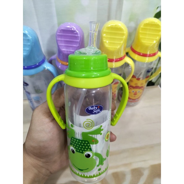 Paket Botol Susu Lengkap/Botol+Nipple+Sedotan+Pegangan Botol Baby Safe 250Ml