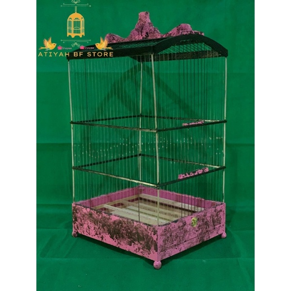 sangkar burung  reflika diamon tiang besi ambrukan