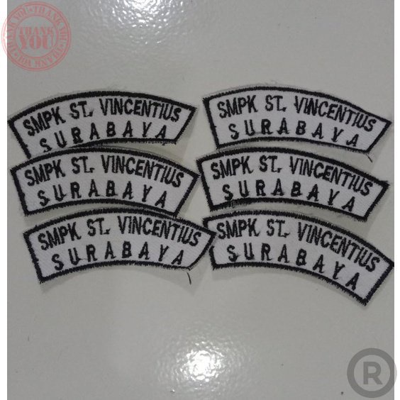 

Bet Nama /Name Tag / Nama Dada /Papan Nama Bebas Request (Max Huruf) Terbaru Nama dada Sekolah Bordir Nama Custom