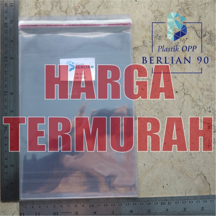 Plastik Opp 16x25 cm Plastik Opp Seal Plastik Opp Lem Plastik Opp Bening Tebal 18 Micron