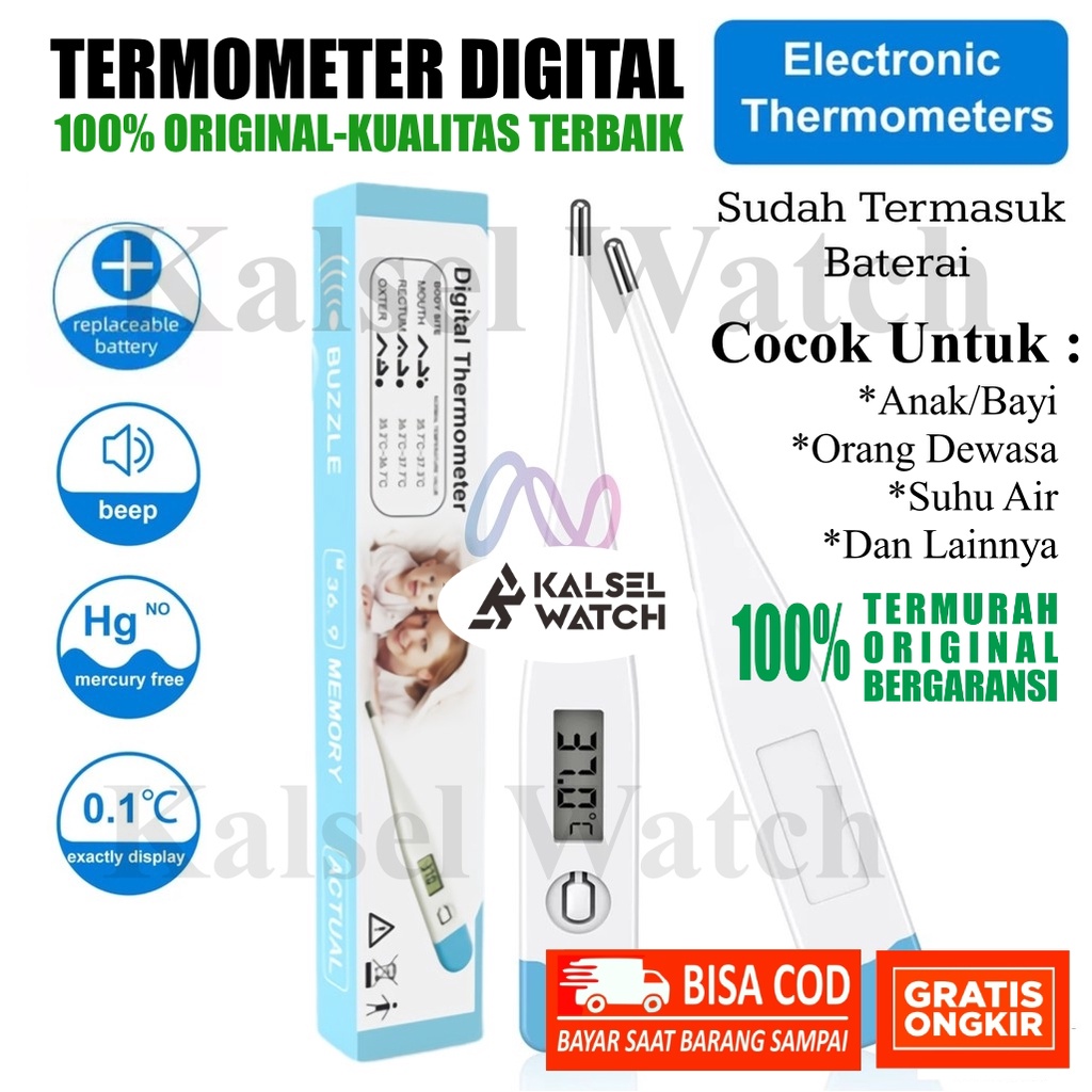 Thermometer Digital Alat Ukur Suhu Tubuh Termometer Dewasa Anak Bayi Badan Ketiak Mulut Rectum Air ACK40