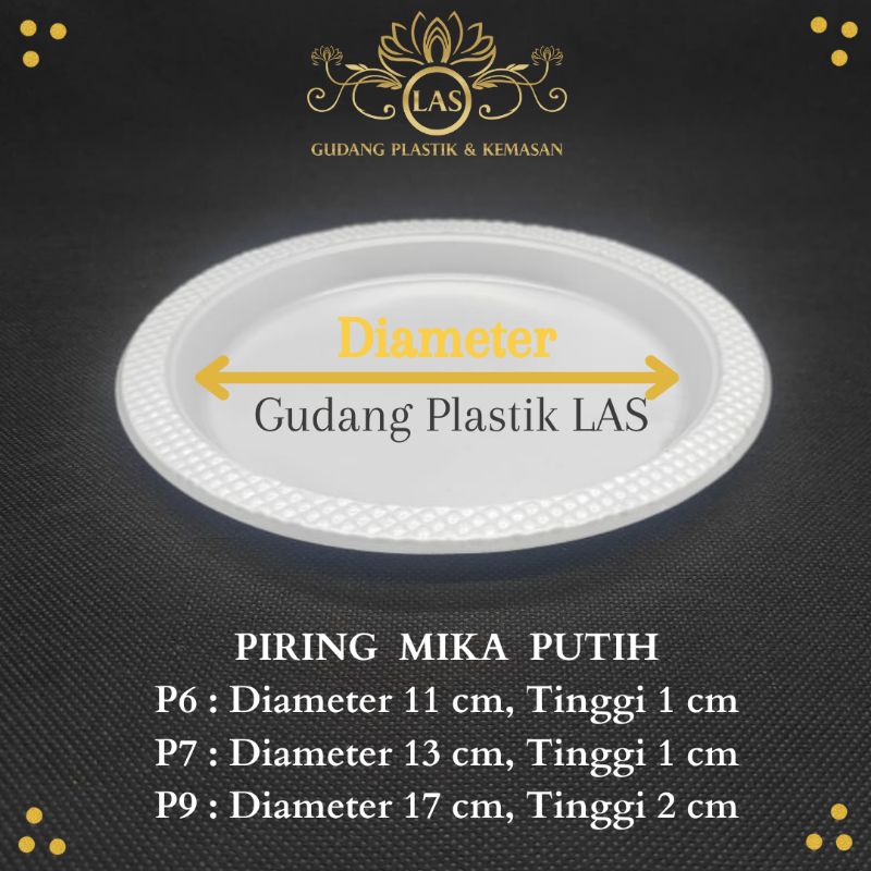 Piring Plastik / Piring Mika / Piring Sekali Pakai