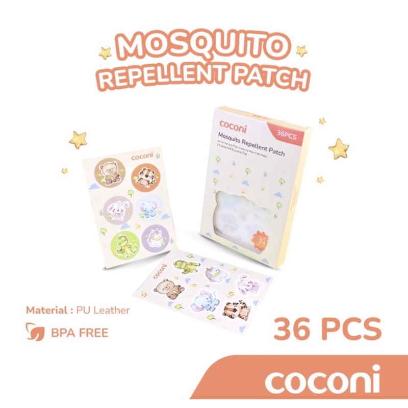 Coconi Mosquito Repellent Patch 36pcs / Stiker Anti Nyamuk Anak Bayi