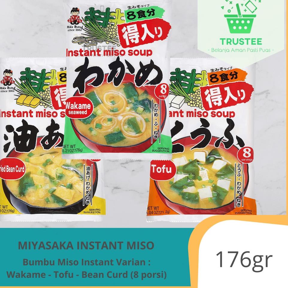 

✨10.10✨ COD [Utuh8pcs] Miyasaka Instant Miso Soup | Wakame | Abura Age | Tofu | Sup Miso Instan 