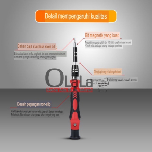 Kunci Obeng Set 115 in 1 Reparasi Smartphone Laptop Mini Precision tools service sim ejector JL-10115