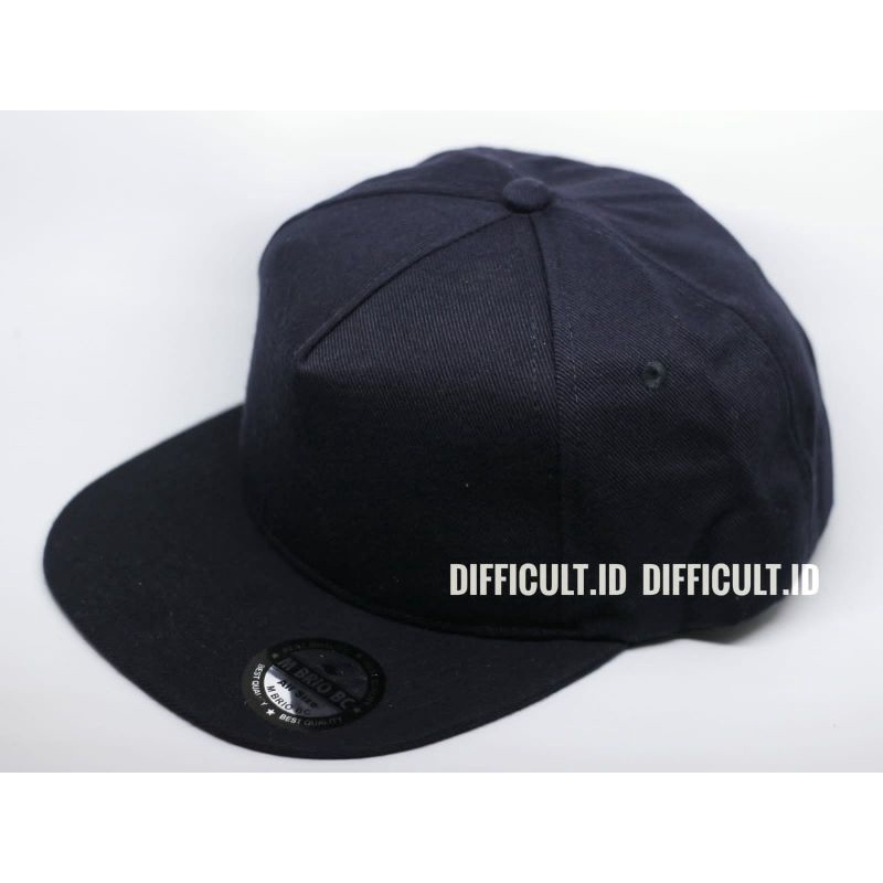 TOPI SNAPBACK POLOS HITAM | TOPI HIP HOP POLOS