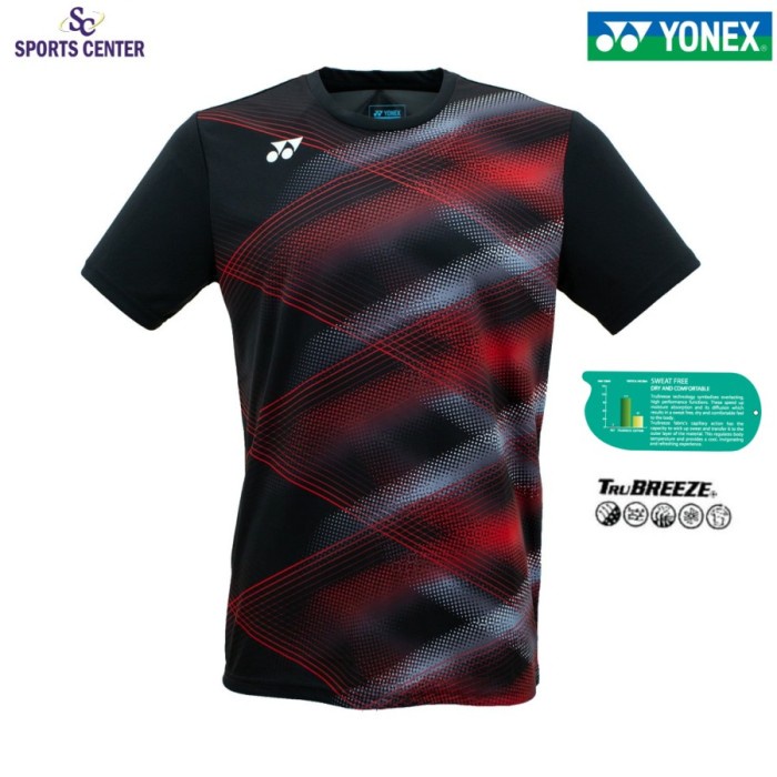 Kaos Badminton / Jersey YONEX 1706 COC Black Red|100% ORIGINAL YONEX| - S