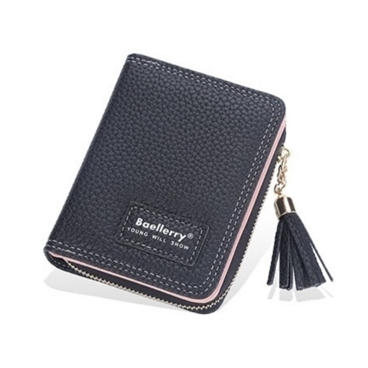 DOMPET LIPAT WANITA KECIL KULIT BAELLERRY HITAM WA597B5 ORI COPELEA KOREA REMAJA KARTU KEKINIAN UANG KOIN PREMIUM RESLETING FASHION IMPORT BRANDED BATAM LUCU SIMPLE