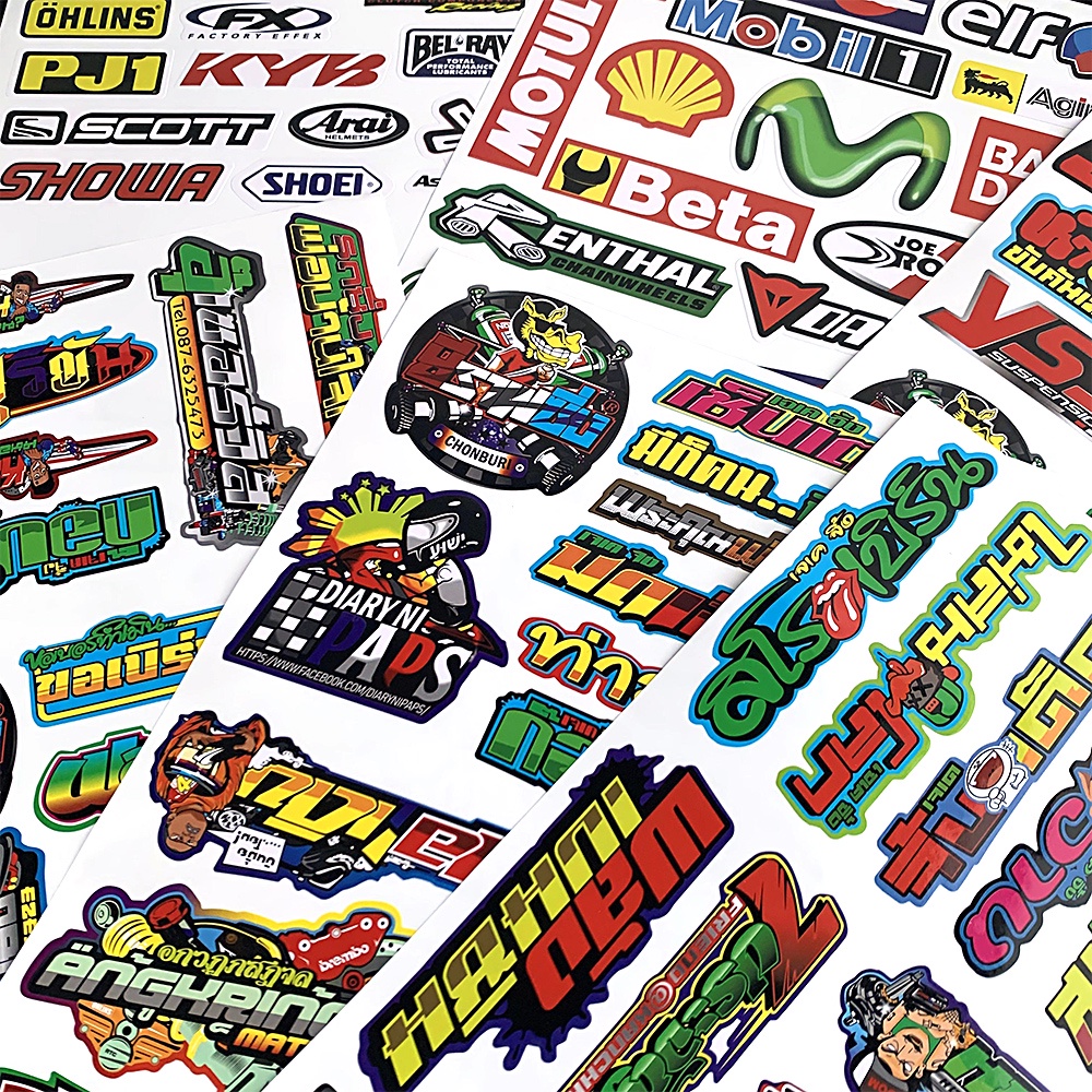 Stiker Thailand Thailand Brands Parts Decal Sepeda Motor Body Modifikasi Dekorasi Skuter Sepeda Skateboard Stiker