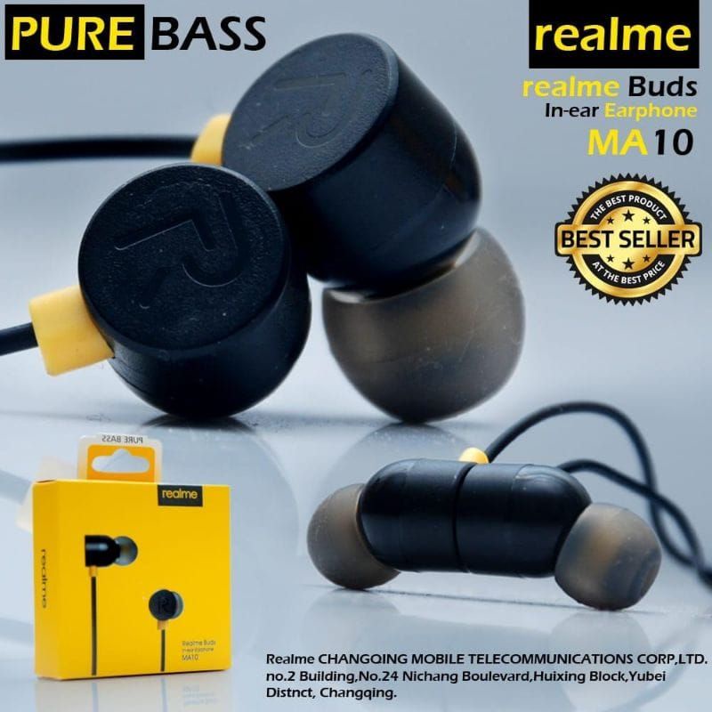 Headset REALME TA-01 Handsfree REALME Buds TA01 Bass Earphone REALME TA-01 Bass