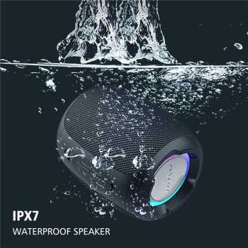 GSuV Zealot Portable Bluetooth Speaker Stereo Rgb Waterproof Ipx7 S53 Black Or-i