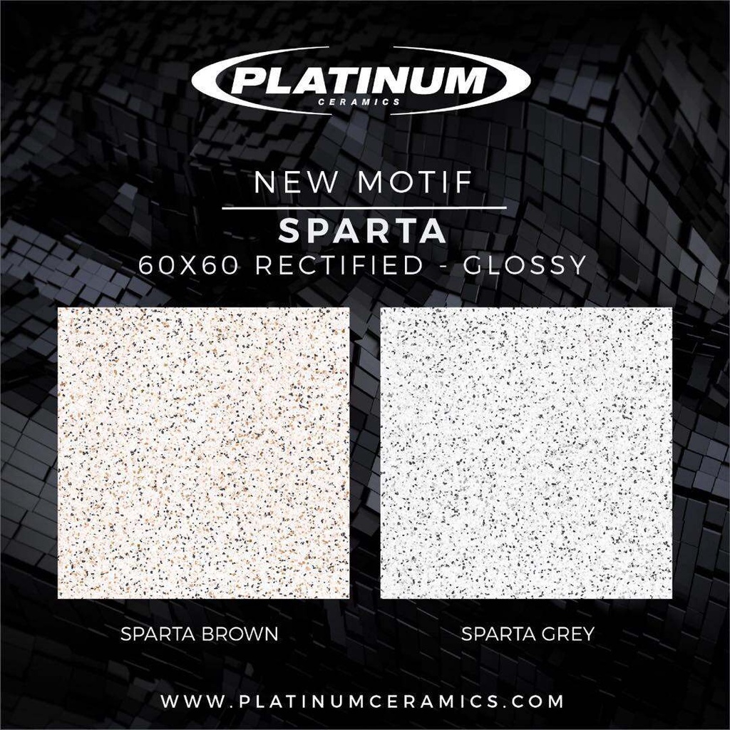 KERAMIK LANTAI 60X60 SPARTA / PLATINUM / GLOSSY / KW1