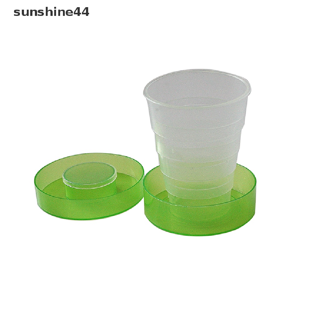 Sunshine Gelas Lipat Teleskopik Bahan Plastik Untuk Outdoor / Travel / Camping