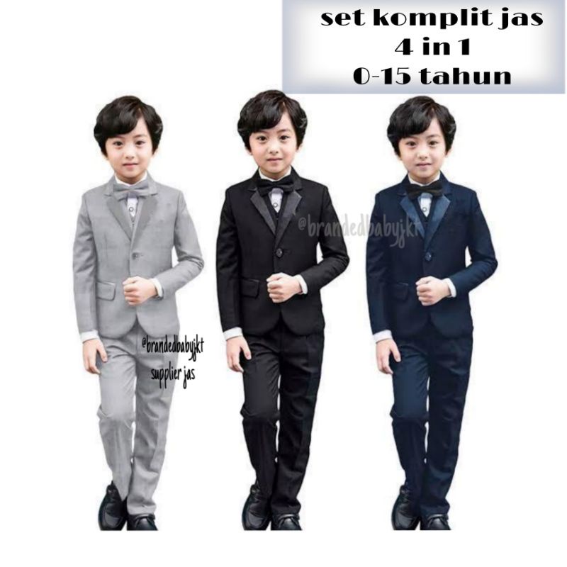 PRODUCT PREMIUM JAS HITAM , JAS NAVY BLUE , ABU / SILVER COMPLETE SET 4 IN 1 0-15 TAHUN