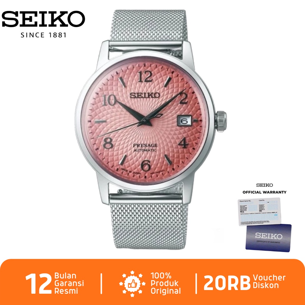 Jam Tangan Wanita Seiko Presage SRPE47J1 Automatic Stainless Steel Strap