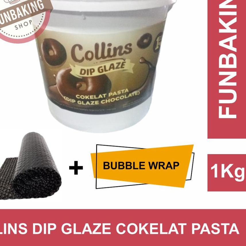

11.11✔️FunBaking - COLLINS DIP GLAZE 1KG PER PAIL FREE BUBBLE CL-001|SQ3
